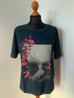 COMMA Shirt kurzarm blau dunkelblau mit Print Größe XL Bayern - Ingolstadt Vorschau