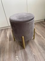 Hocker Grau Samt 30cm Nordrhein-Westfalen - Kall Vorschau