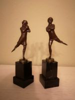 Art Deco Paar Schlittschuhläufer Bronze Marmor original 30er Jahr Sachsen - Zschorlau Vorschau