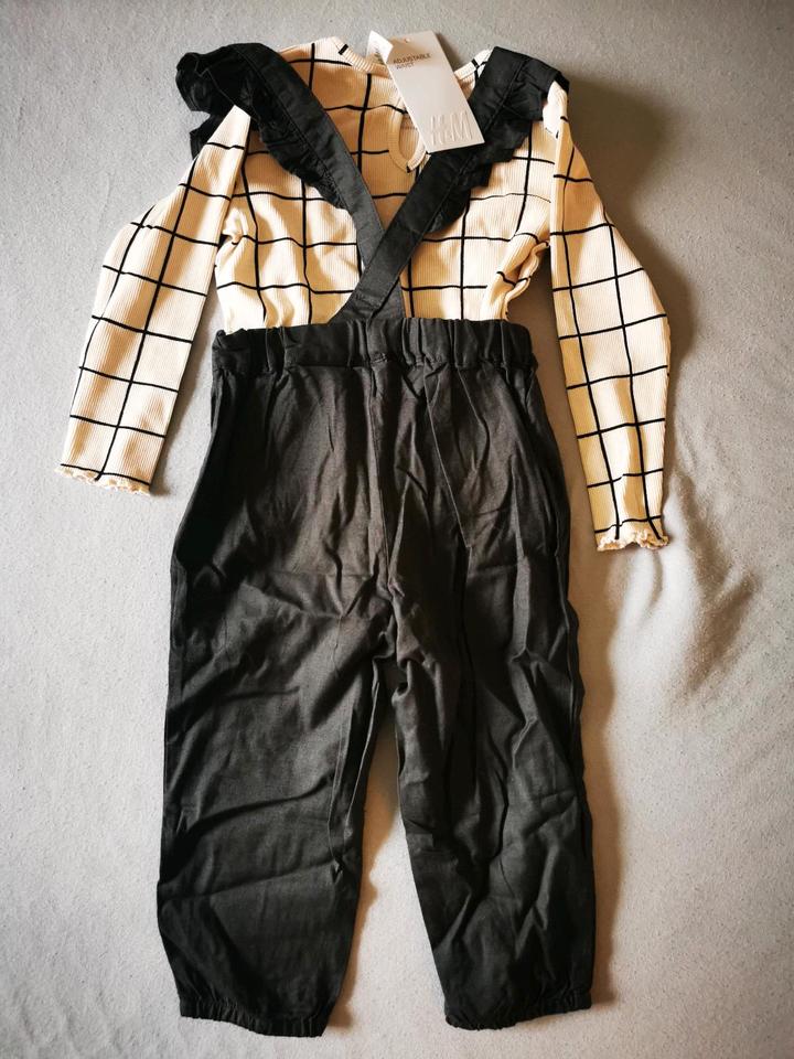 NEU! 2-Teiler, Mädchen, Set, Latzhose, Kleidung, 86, H&M in Kirchheim unter Teck