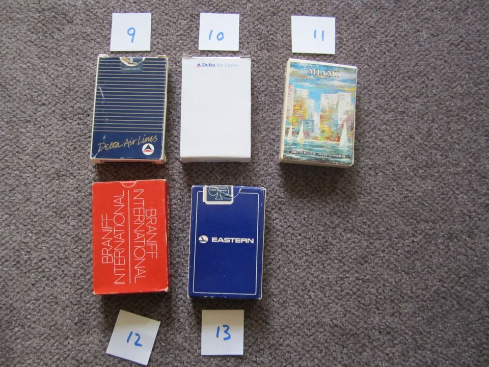 Kartenspiele Playing cards mehrere Airlines Fluggesellschaften in Zell am Harmersbach