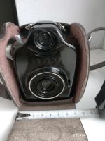 Kleine Vintage-Kamera in Schwarz mit Ledertasche Brandenburg - Rathenow Vorschau