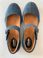 Tolle blaue Spangenschuhe/Ballerinas, Clarks, Leder, Gr. 37,5 Kiel - Schreventeich-Hasseldieksdamm Vorschau