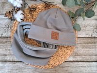 Hipster Beanie Mütze /Loop Schal Waffeljersey handmade neu grau Baden-Württemberg - Leutenbach Vorschau