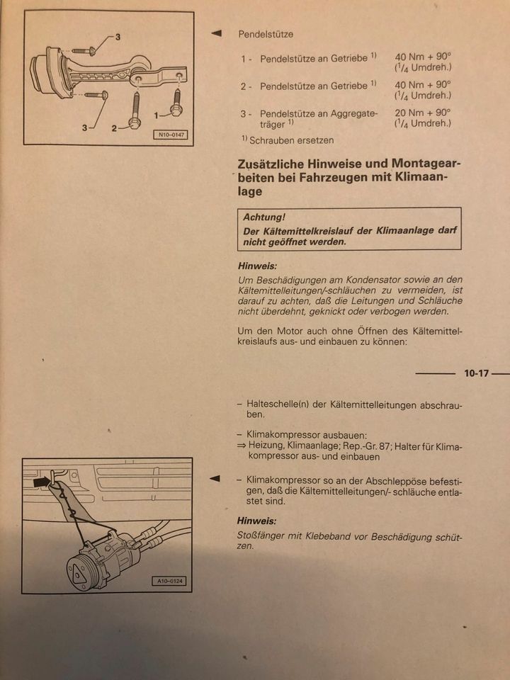 Reparaturleitfaden Golf 4+Bora "4-Zyl. AEH+AKL+APF Einspritzmotor in Wallmerod