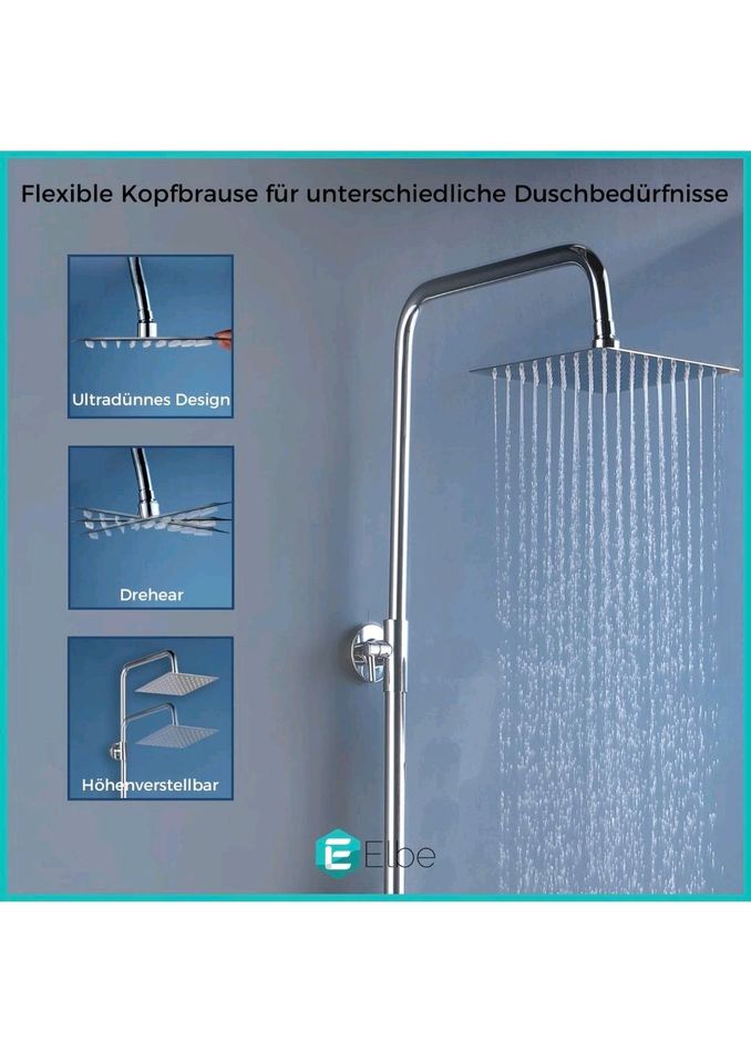 NEU Elbe Duschsystem aus Edelstahl, Regendusche in Nürnberg (Mittelfr)