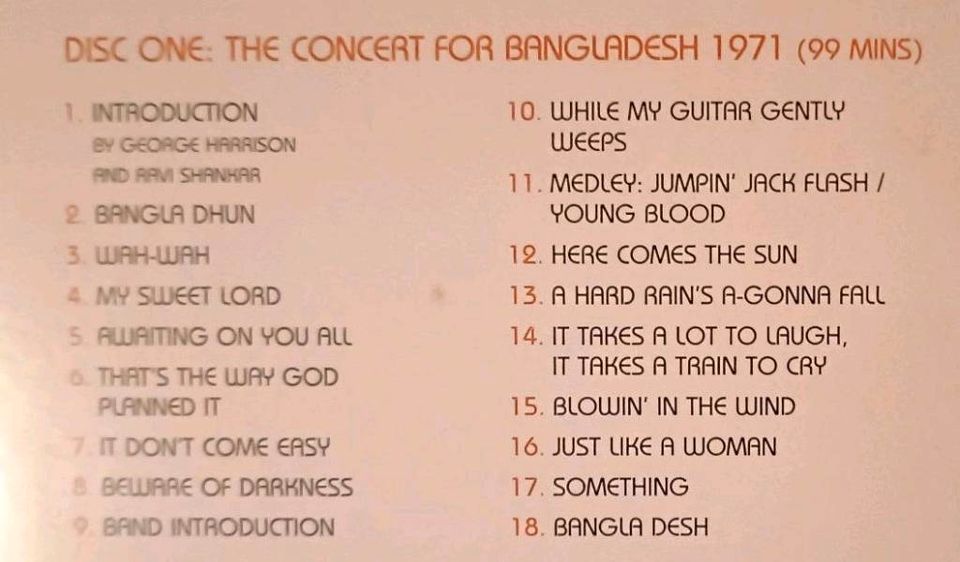 The Konzert for Bangladesh 2 DVDs in Cappeln (Oldenburg)