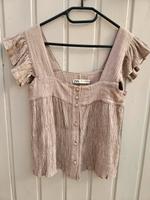 Zara Sommerbluse Top Bluse grau braun S 36 Nordrhein-Westfalen - Meerbusch Vorschau