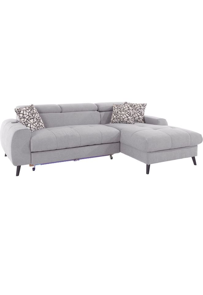 NEU-Sofa Ecksofa mit bettfunkton Bettkasten breit 236 cm in Wietzen