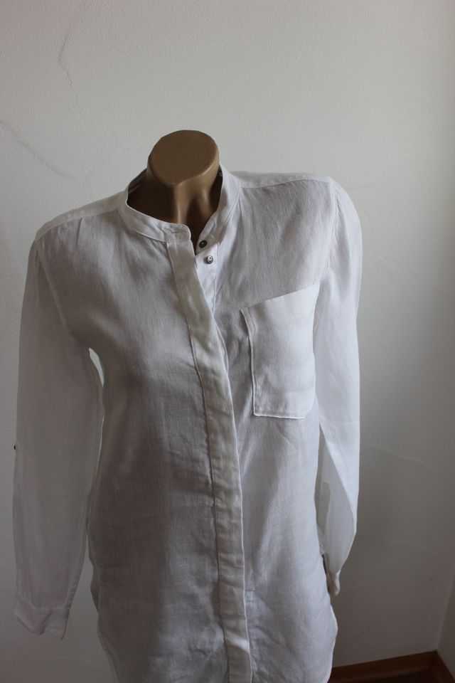 Marc o´Polo Longbluse Leinenbluse Gr 34 XS weiss * NEU * NP120€ in Erlenbach am Main 