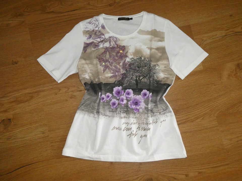 Damen Shirt 36 Swarovski Strass Roses & Angels Shirt S weiß in Berlin