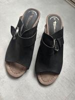 Damen Sandalen schwarz Leder Gr 36 Tamaris top Nordrhein-Westfalen - Hilden Vorschau