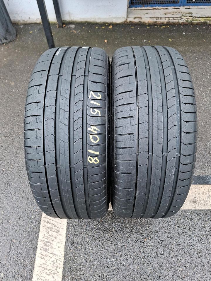 2× 215/40r18 89Y Sommerreifen Pirelli P-Zero in Würselen