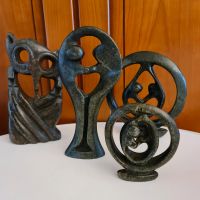 Sammlung aus 4 Raum Stein Skulpturen ( ges. 2 Kg ) 11 - 21 cm Nordrhein-Westfalen - Recklinghausen Vorschau
