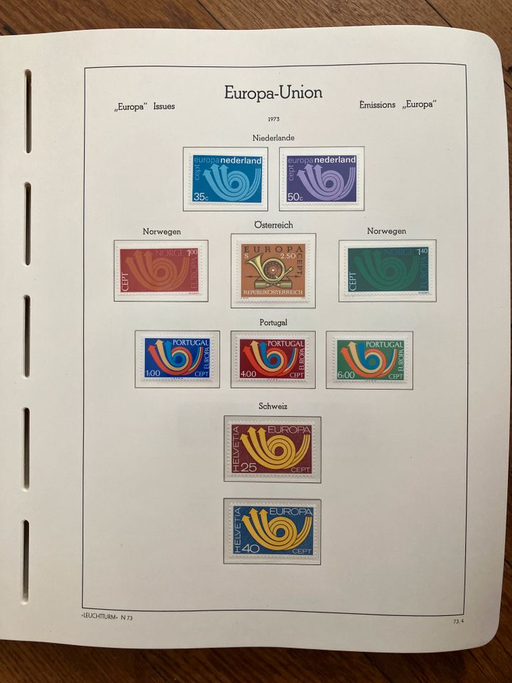 Briefmarkensammlung Europa-Union 1965–1992, postfrisch in München