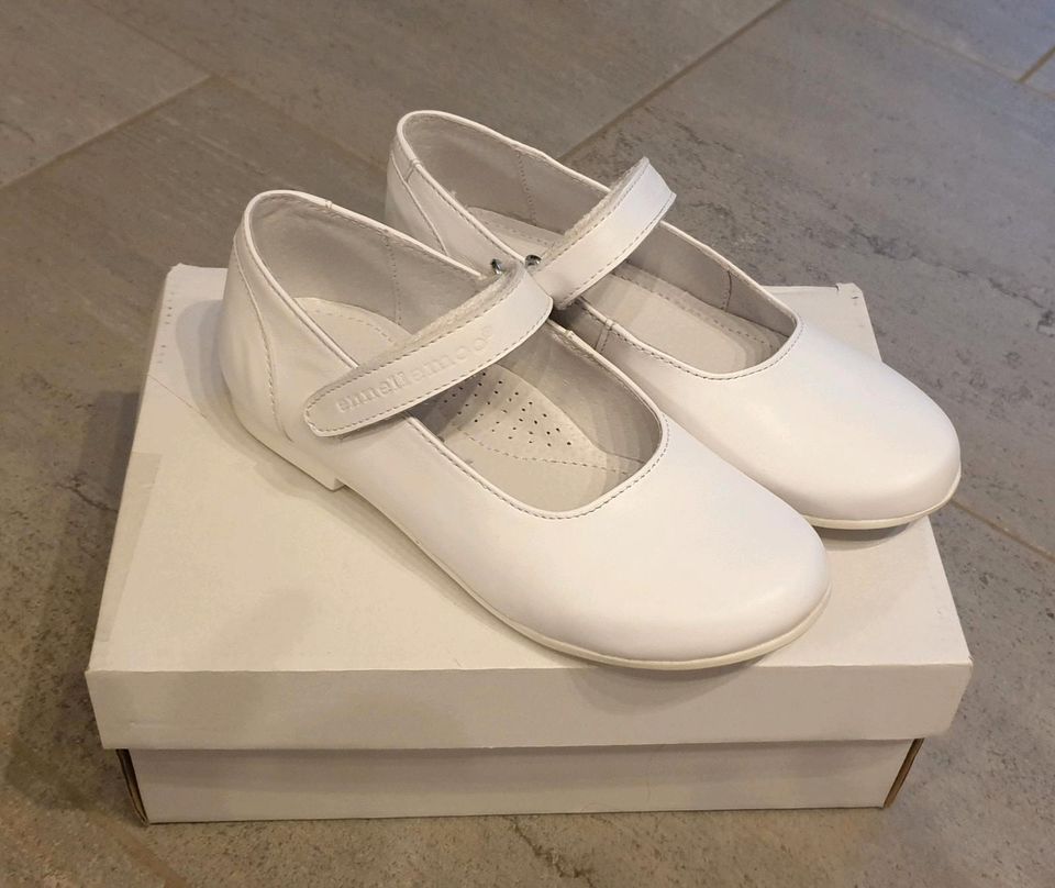 NEU Gr. 30 Spangenschuhe weiss festlich Ballerinas Hochzeit Taufe in Mühlheim am Main