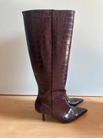 Zara Stiefel Premium Collection Croko Krokodil Optik Burgunder Baden-Württemberg - Aalen Vorschau