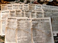 1839 20 Zeitungen Augsburg Postzeitung Bayern Sachsen-Anhalt - Braunsbedra Vorschau