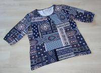 Canda - Damen Stretch Shirt 3/4-Arm blau Glitzer Gr. M Niedersachsen - Oyten Vorschau