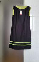 Kleid ENNA, Bio-Baumwolle Popeline, schwarz-apfelgrün, Gr. 36/S Bayern - Bobingen Vorschau