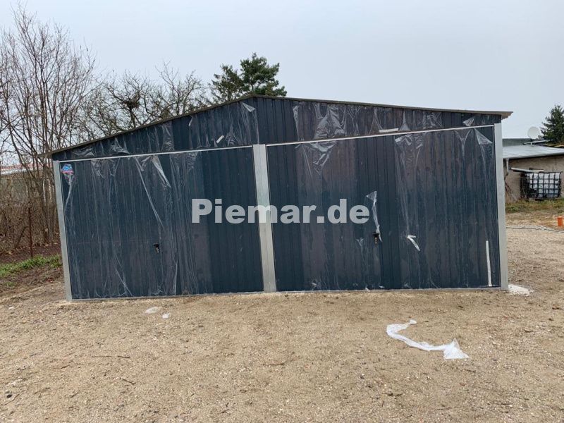 Blechgarage 6x5m verzinkt Metallgarage Lager Garage AUFBAU 15738! in Schwäbisch Hall