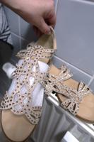 Riemchen Sandale Sommer Leder Sandalette Steinchen Gr. 38 Rose. Dortmund - Innenstadt-West Vorschau