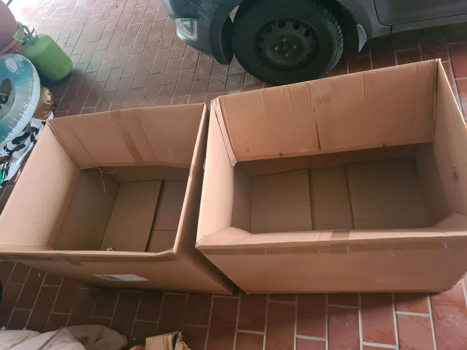 2 große stabile Kartons (evt für Umzug?) in Langenwetzendorf