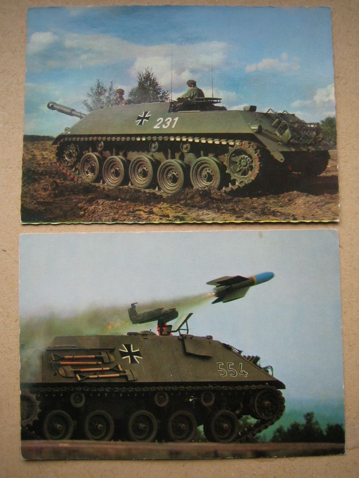 6 alte Postkarten Heer Panzer Kanonen Mörser Bundeswehr  ! in Sinsheim