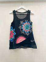 Desigual blaues Top Damen Gr. M mit Blumenmuster Bayern - Naila Vorschau