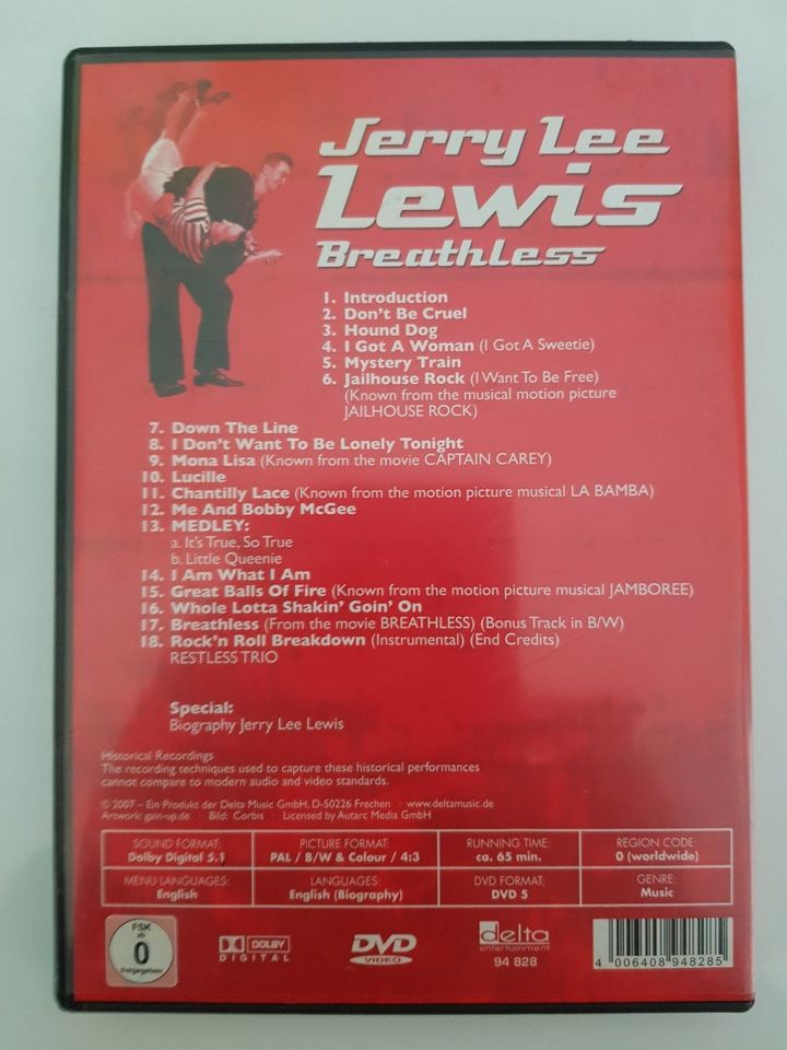 DVD Jerry Lee Lewis Breathless Musik  für 3 Euro in Mönchengladbach