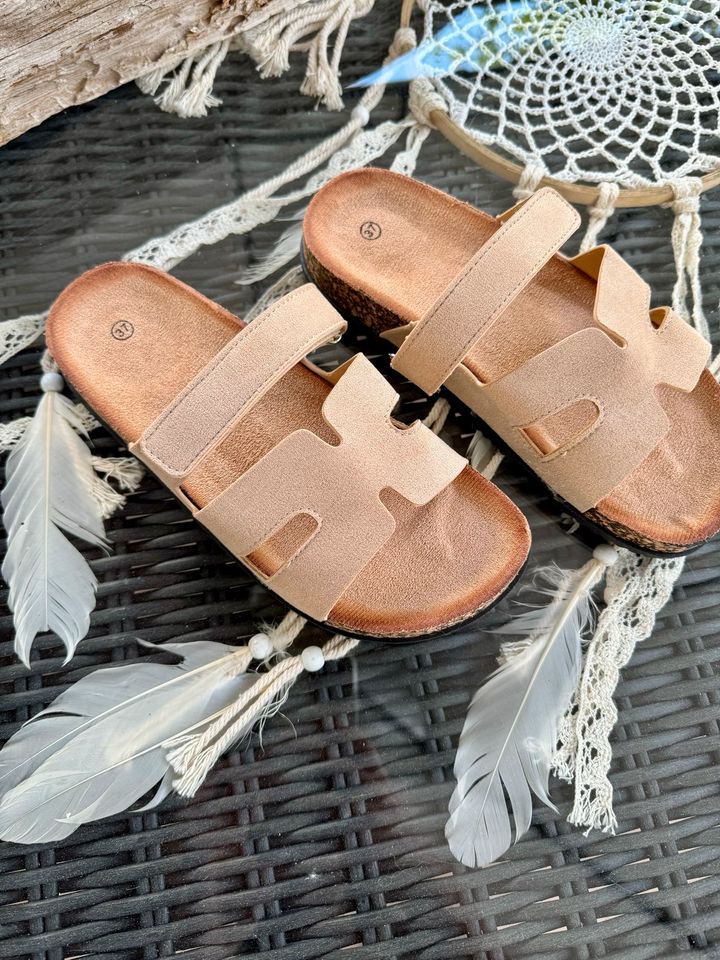 Super bequeme Sandalen in H-Form mit Klett-Schnalle (Gr. 37 - 41) in Bochum