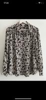 Blumenbluse Hemd schwarz beige Creme braun Bluse langarm Bayern - Erlangen Vorschau