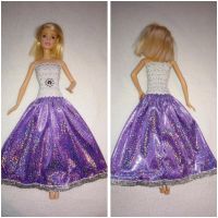 Barbie Puppen Kleid Lila Glitzer Prinzessin Ballkleid Abendkleid Brandenburg - Perleberg Vorschau