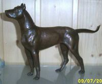 Bronze Dogge von 1925 15cm Sammler Antiquität Deutsche Dogge 952g Hessen - Michelstadt Vorschau