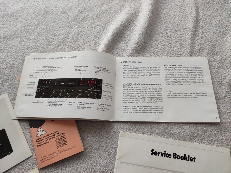 BMW E34 535i Dokumente 1992 Inspektionsheft in Calw