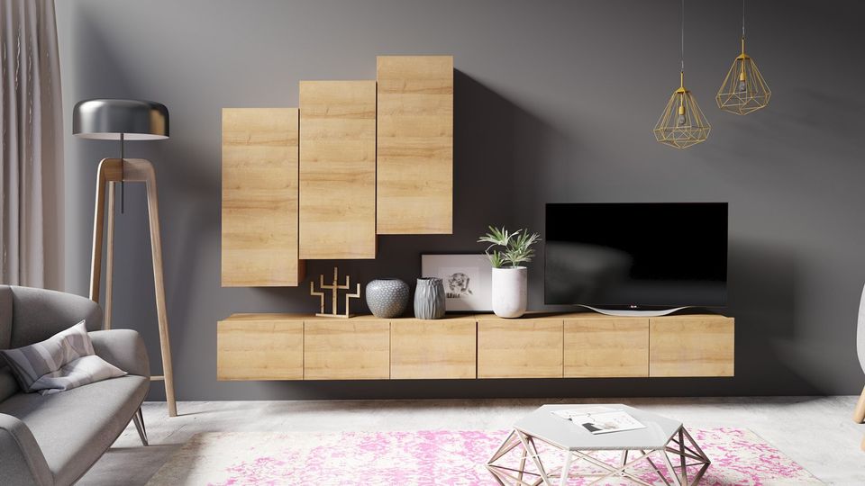 Wohnwand Modern RTV Schrank kommode Hängeschrank in Berlin