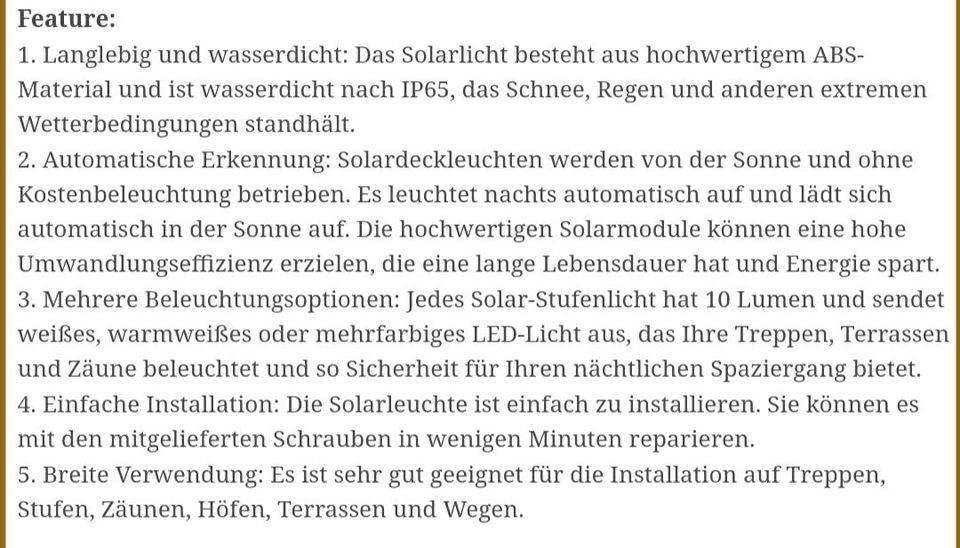 Solarlampen Solarleuchten 12 Stück Neu ✅ in Korschenbroich