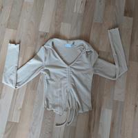 ASOS DESIGN Shirt,Oberteil,Gr.38 beige mit geraffter Vorderseite Bayern - Ingolstadt Vorschau