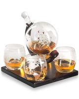 Whiskeykaraffe Globe mit 4 Gläsern & Holzplatte Hamburg-Mitte - Hamburg Altstadt Vorschau