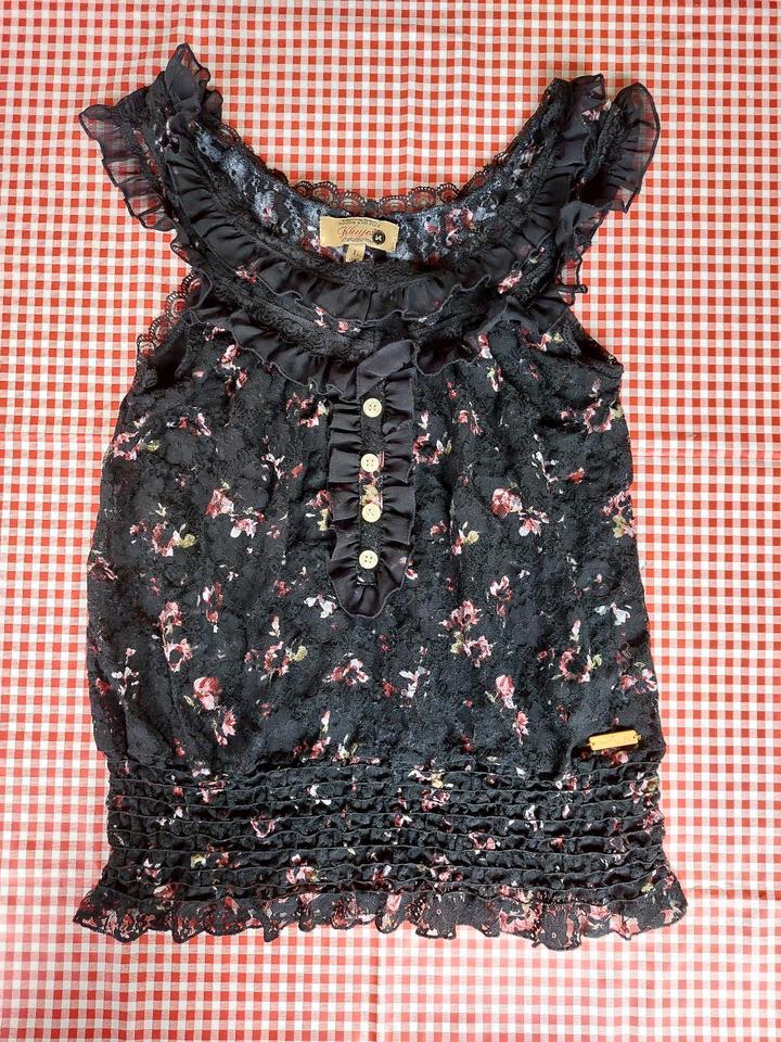 Top khujo Esprit only Review Spitze Perlen Blumen Gr. M/L in Weilheim an der Teck