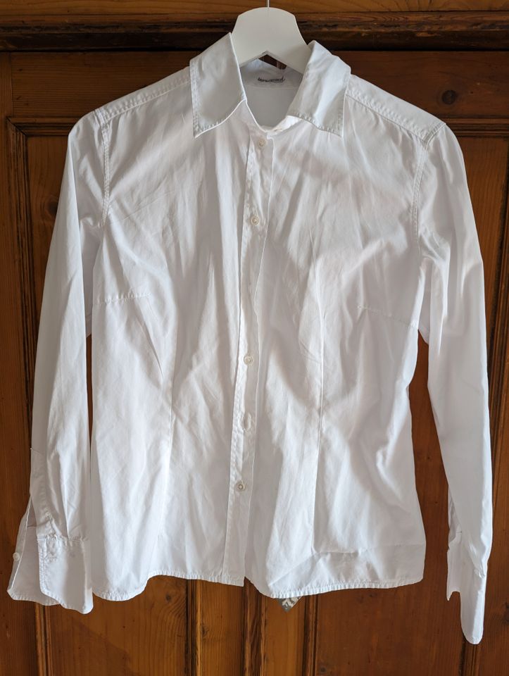 Van Laack klassische weiße Business-Bluse in weiß Gr. 38 in Taunusstein