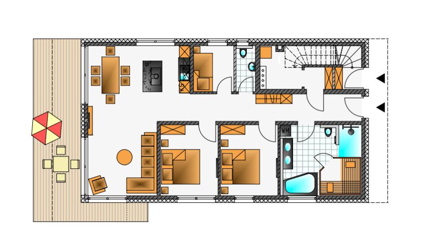 Luxus Ferienwohnung direkt an der Nordsee     bis  6 bzw.11 Pers. in Butjadingen