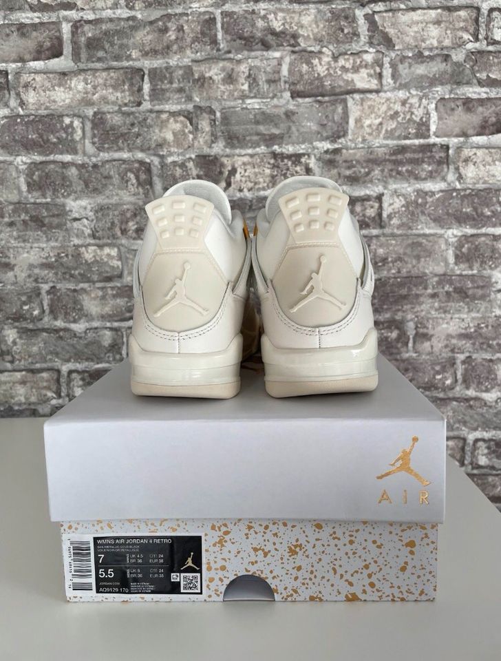 Air Jordan 4 Metallic Gold 38 (limitiert)|Brandneu+Rechnung✅ in Flensburg