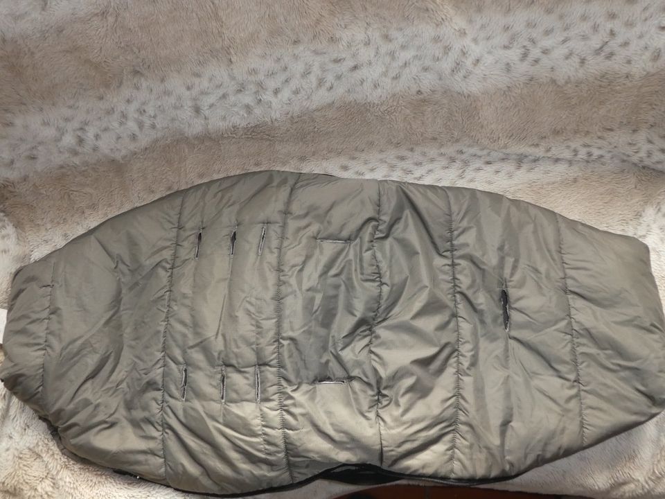 Fusssack PHIL&TEDS Fleece 95 cm grün/grau Kinderwagen in Aschaffenburg