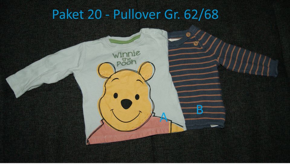 Kleiderpaket 20 - Pullover Gr. 62/68 in Rödermark