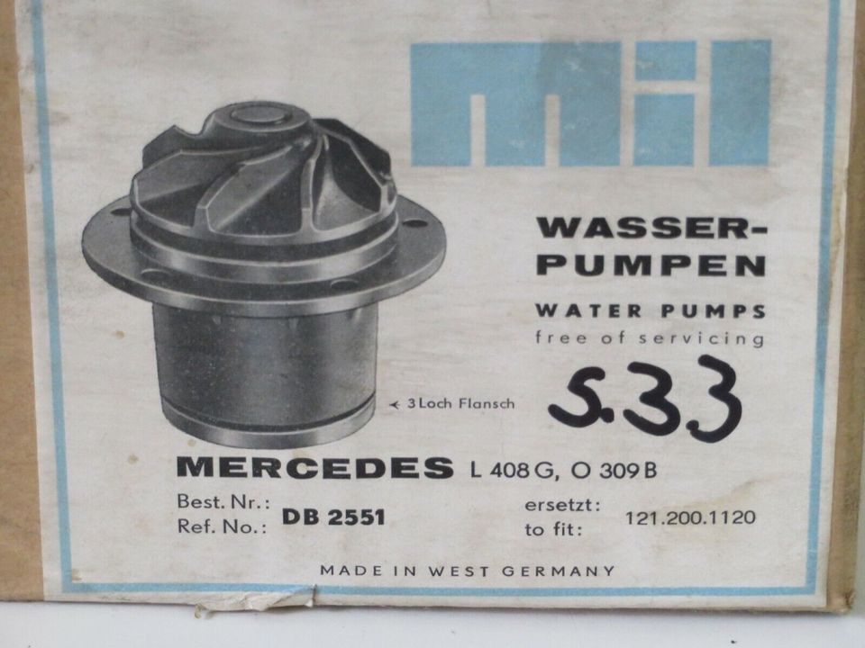 Mercedes W110 W111 Wasserpumpe mit Dichtung 1212001120 Oldtimer in Velpke