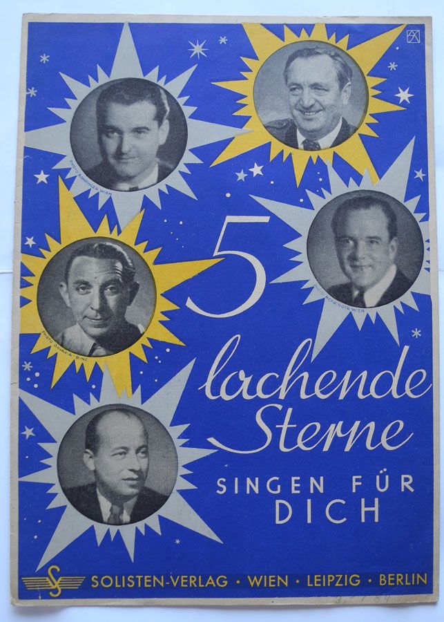 Noten, 5 lachende Sterne singen für dich; für Gesang und Klavier; in Neustadt an der Weinstraße