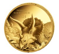 Goldmünze PP 0,5 Gramm 2024 - Prehistoric Life II - Triceratops Niedersachsen - Fürstenau Vorschau