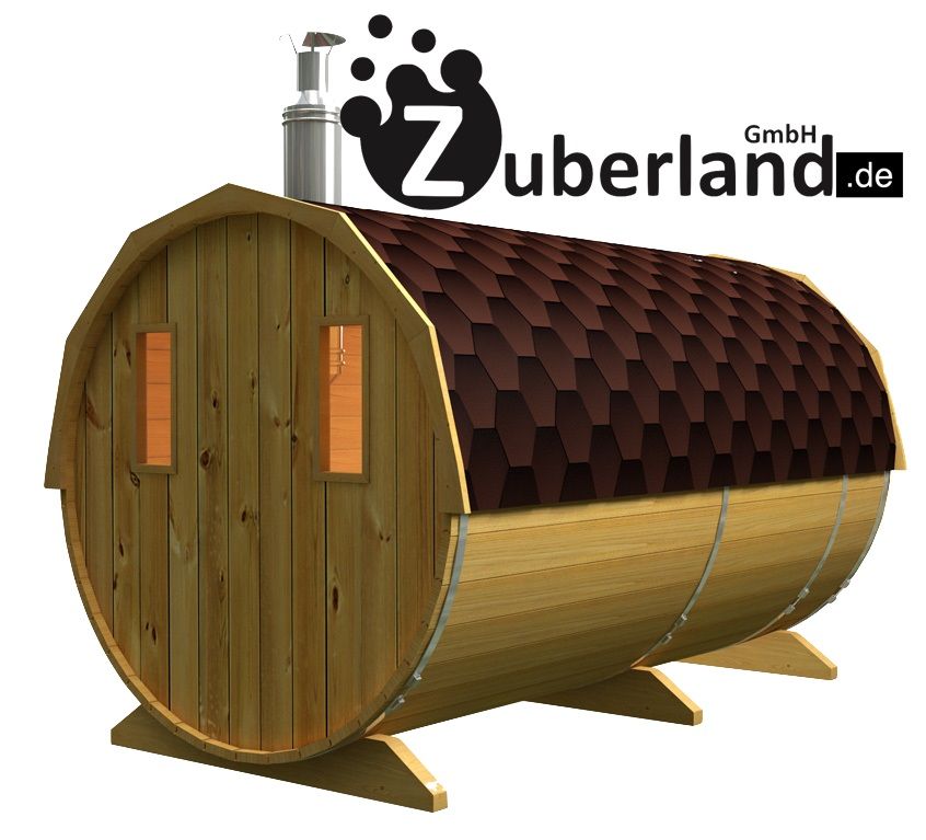 Fass-Sauna 4m mit Vorraum + Sitzmöglichkeit -20 % Rabatt in Minden