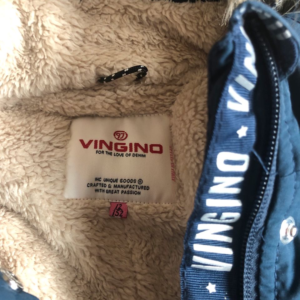 Vingino Winterjacke Winterparka, wie neu, Gr. 146 152, dunkelblau in Bannewitz